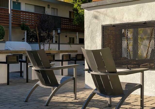 Apartments for Rent Hayward CA - Jackson Flats - An outdoor patio featuring comfortable chairs near a firepit